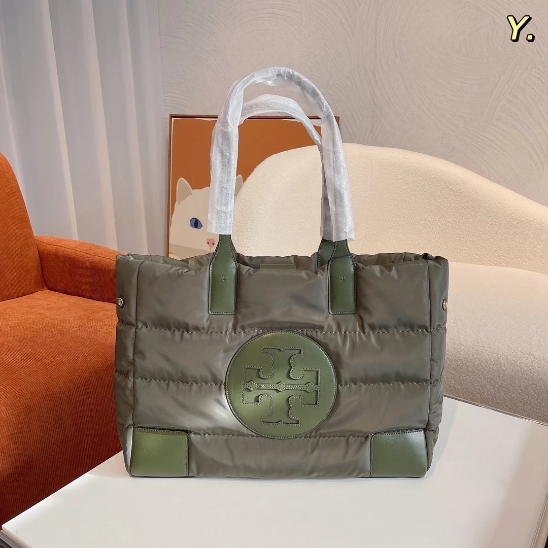 Tory Burch Canvas Tote Bag White Navy - 12