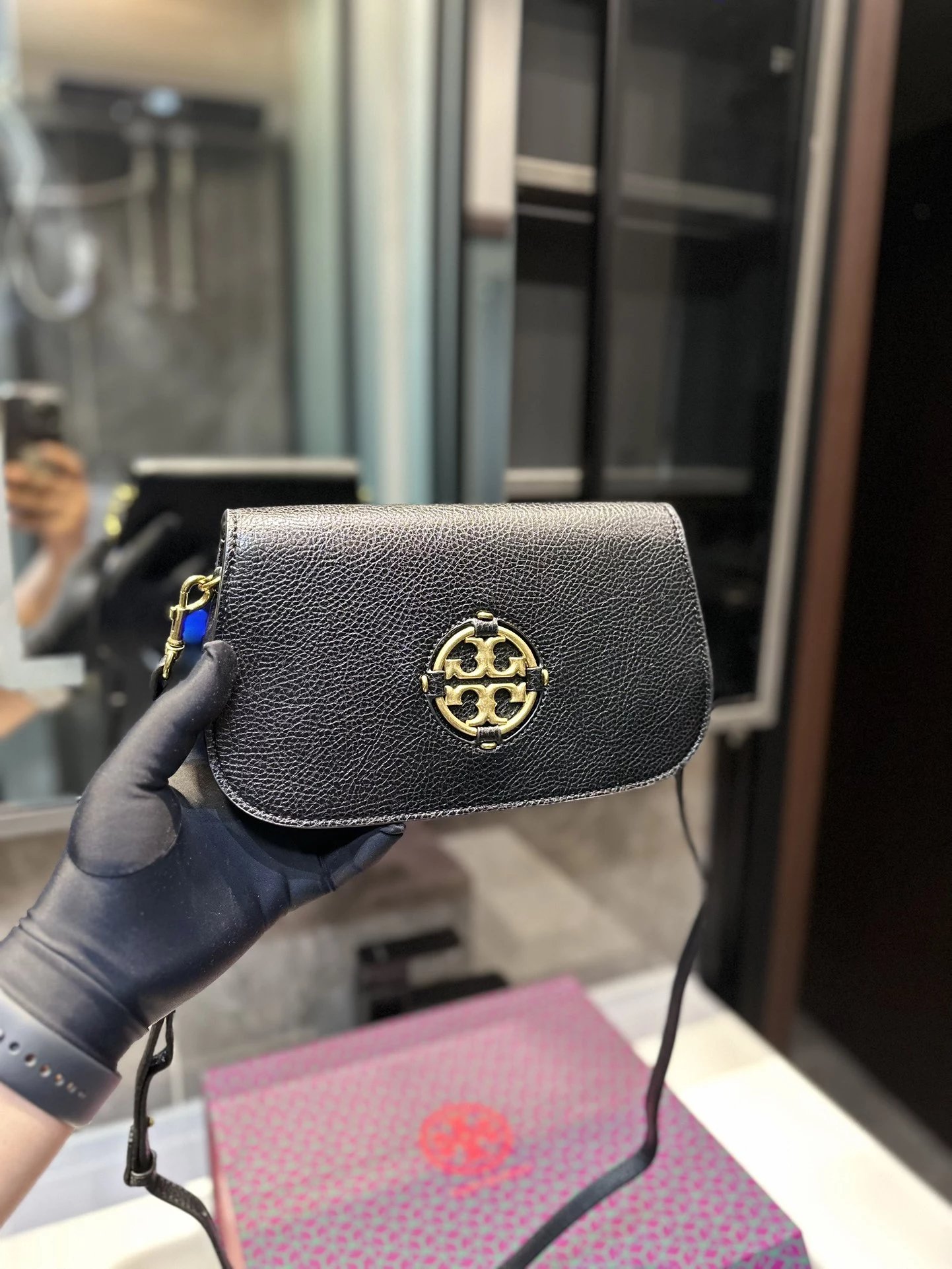 Prada Re-Edition 2005 Mini Bag Black Saffiano Leather Chain Bag Shoulder Bags - 11