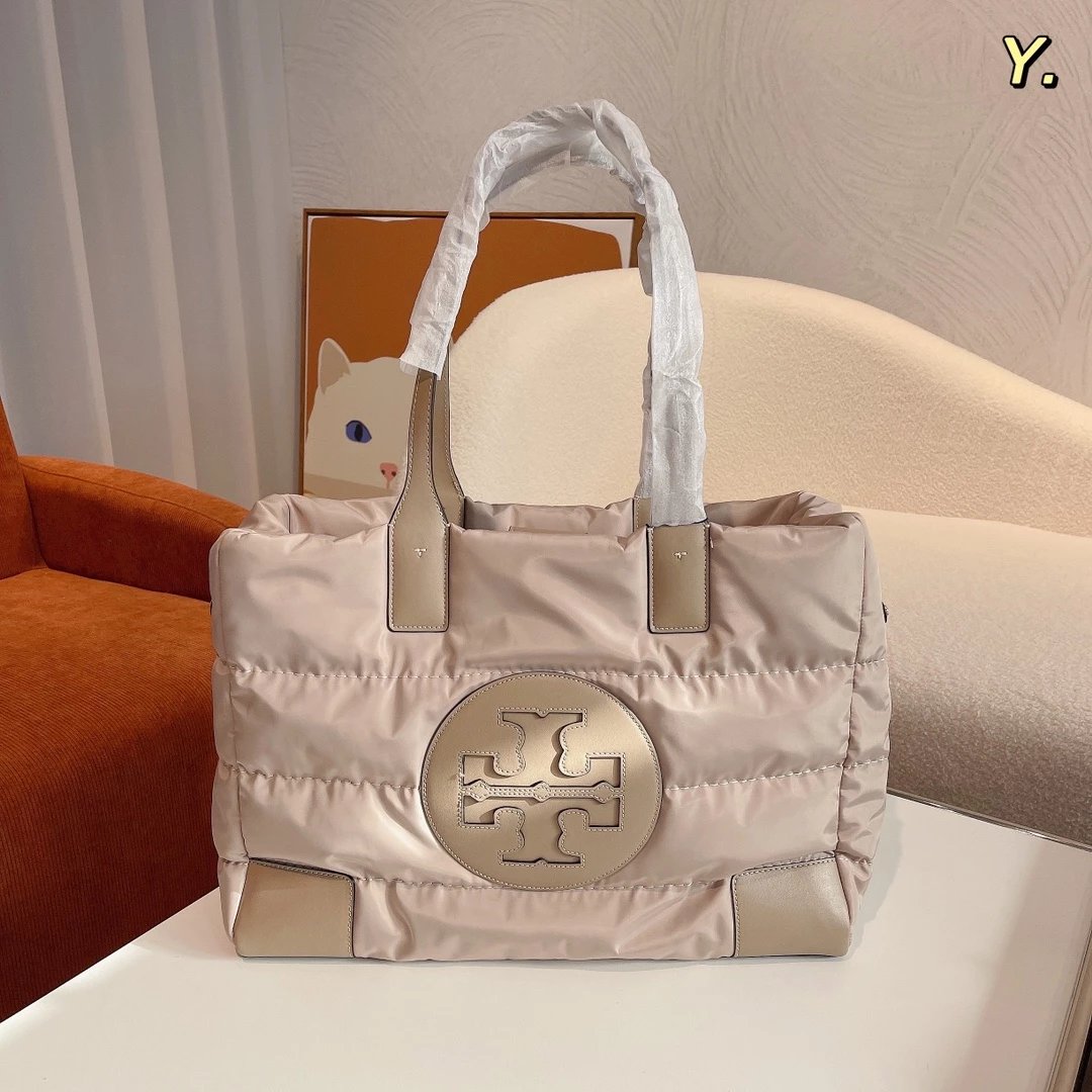 Tory Burch Canvas Tote Bag White Navy - 13