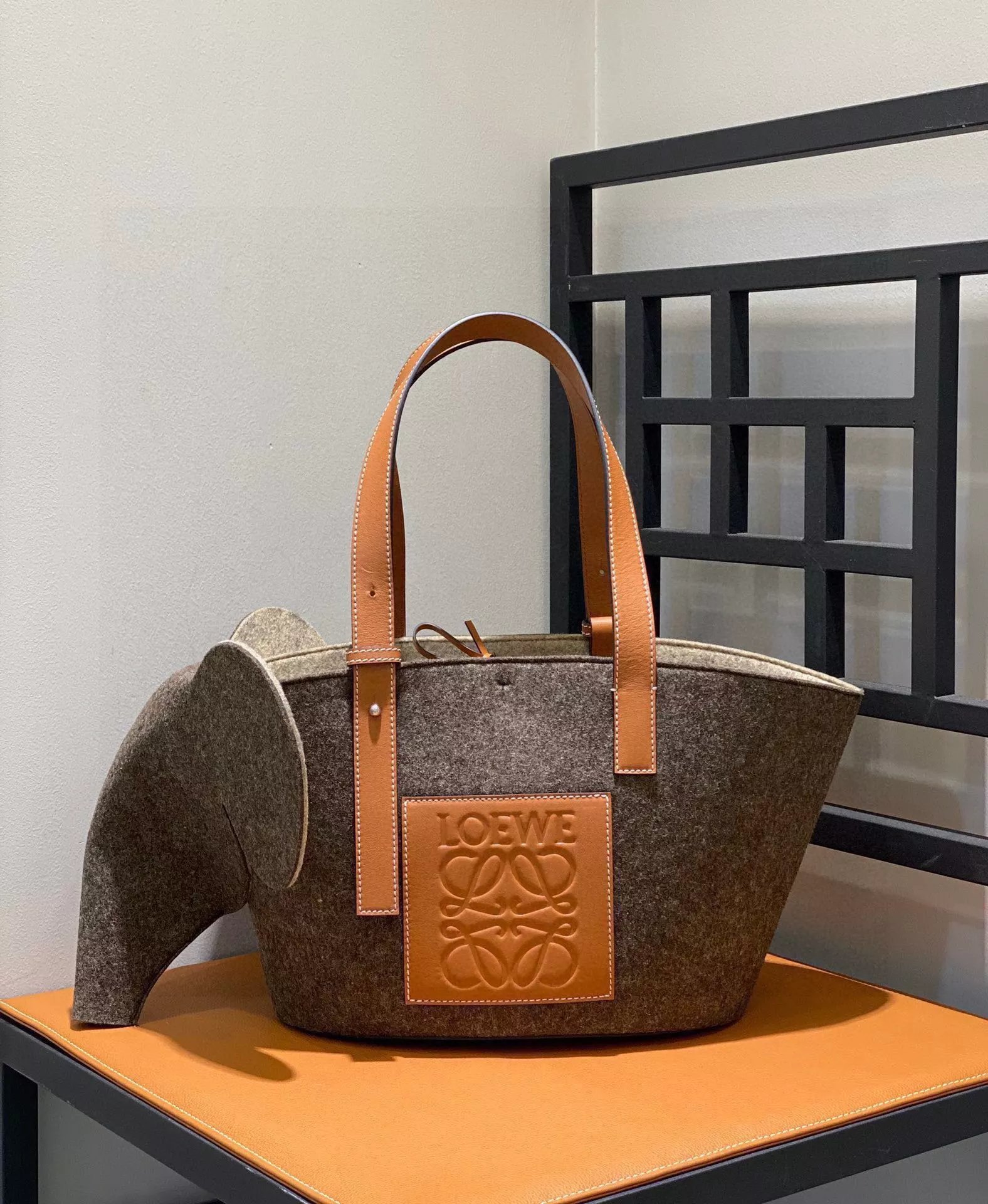 Loewe Puzzle Tote Bag Olive Green Handbag - 13