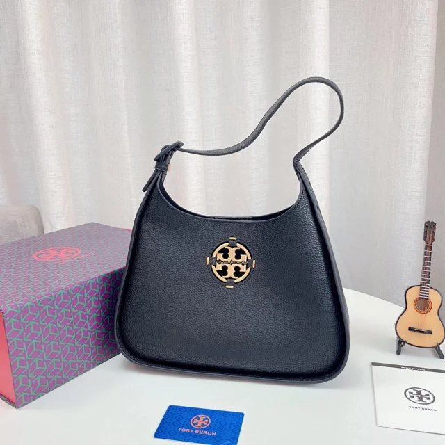 Tory Burch Shoulder Bags Pebbled Leather Bag with Double T Logo product detail image 7
