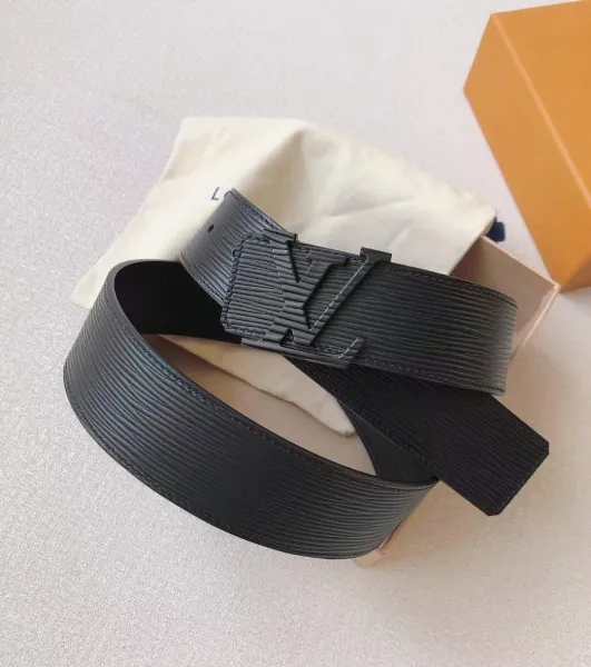 Louis Vuitton Monogram Reversible Belt with LV Buckle and Bold Lettering Brown Leather Belt - 5