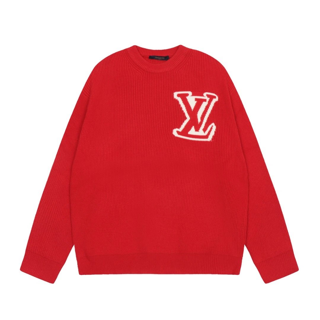 Louis Vuitton Knitwear Crewneck knit sweater with LV patch — 03