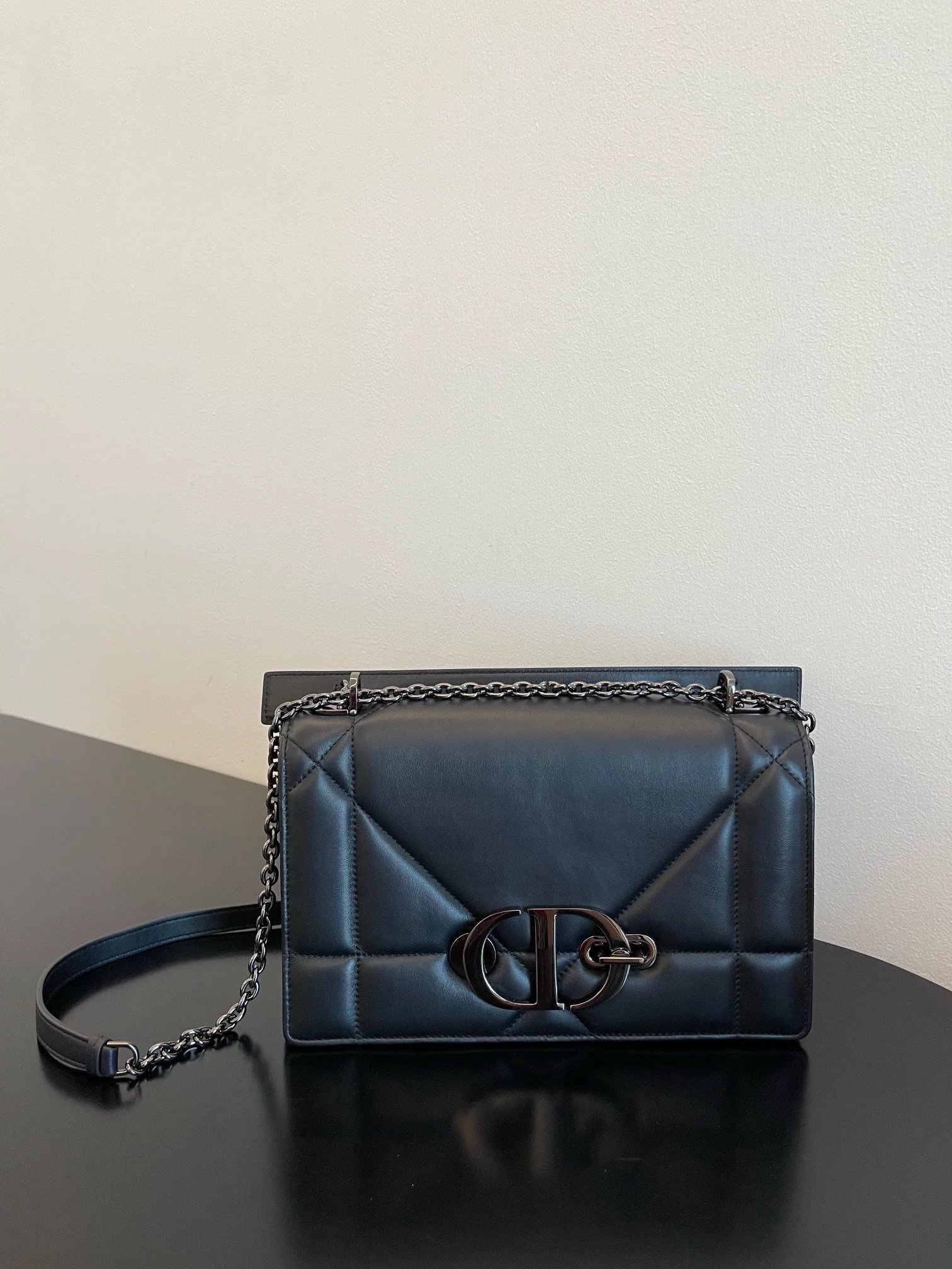 Dior Saddle Bag Black Grained Leather Crossbody Bag - 3