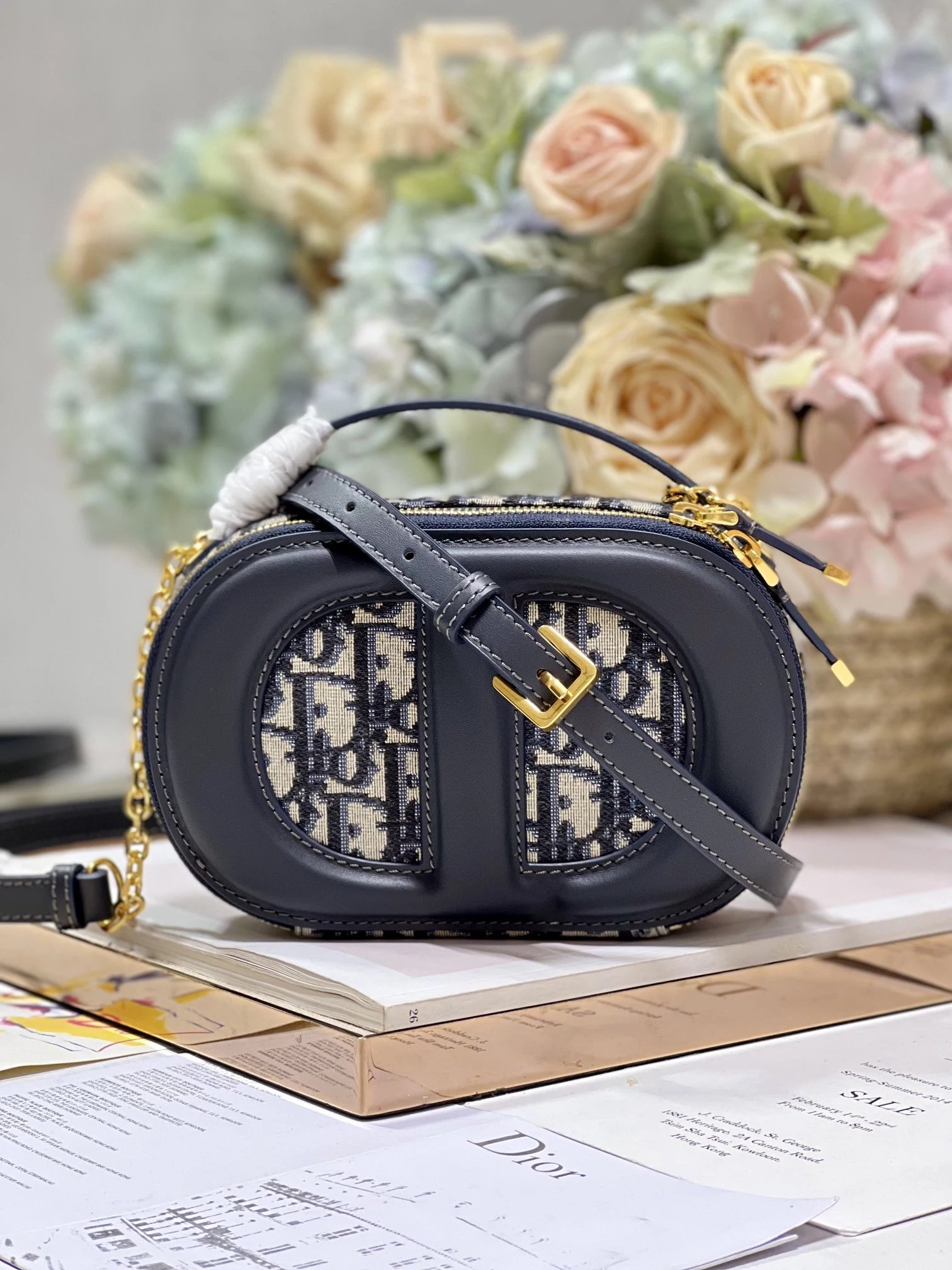 Dior Oblique Monogram Black Leather-Trimmed Backpack - 7