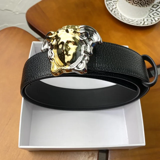 Versace Belts Medusa buckle belt with Greek Key detail product detail image 10
