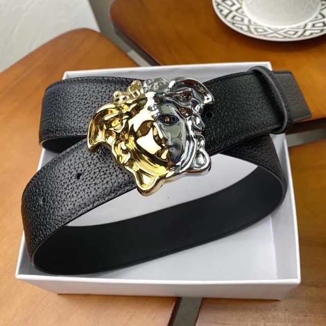 Versace Belts Medusa buckle belt with Greek Key detail product detail image 11