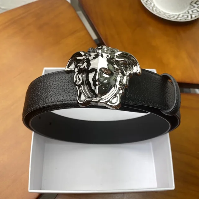 Versace Belts Medusa buckle belt with Greek Key detail product detail image 12