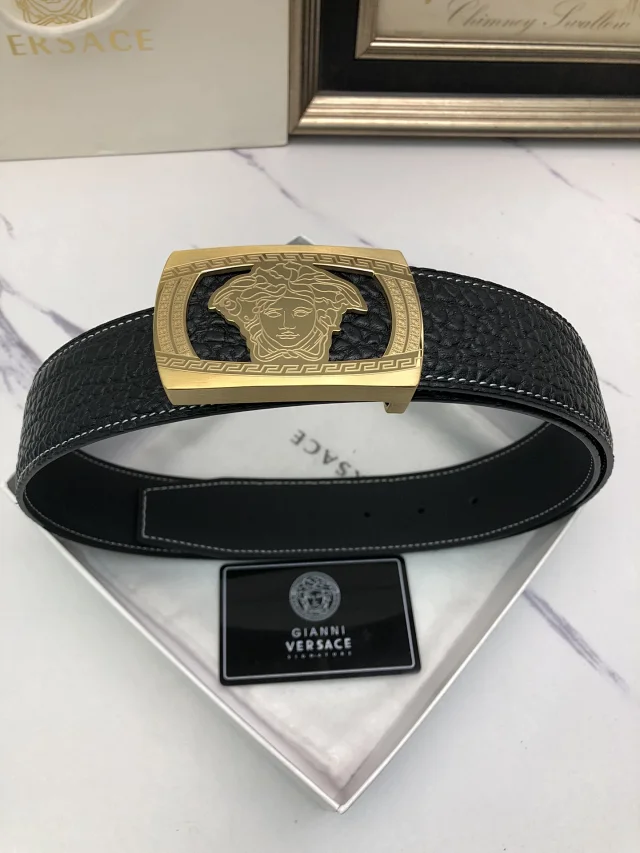 Versace Belts Medusa buckle belt with Greek Key detail product detail image 14