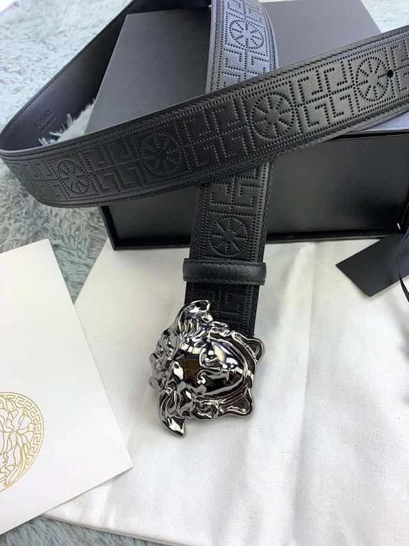 Versace Belts Medusa buckle belt with Greek Key detail product detail image 7