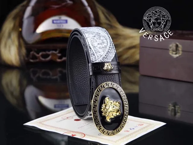 Versace Belts Medusa buckle belt with Greek Key detail product detail image 15