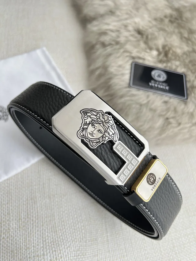 Versace Belts Medusa buckle belt with Greek Key detail product detail image 2