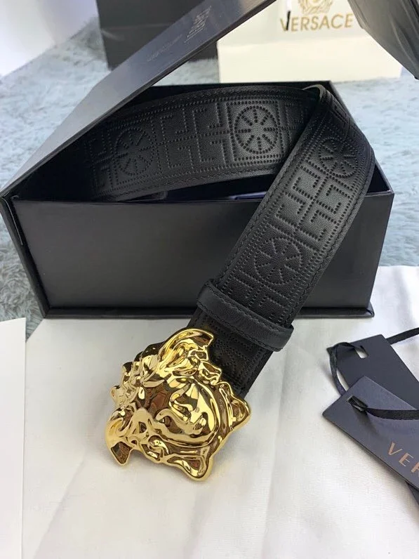 Versace Belts Medusa buckle belt with Greek Key detail product detail image 6
