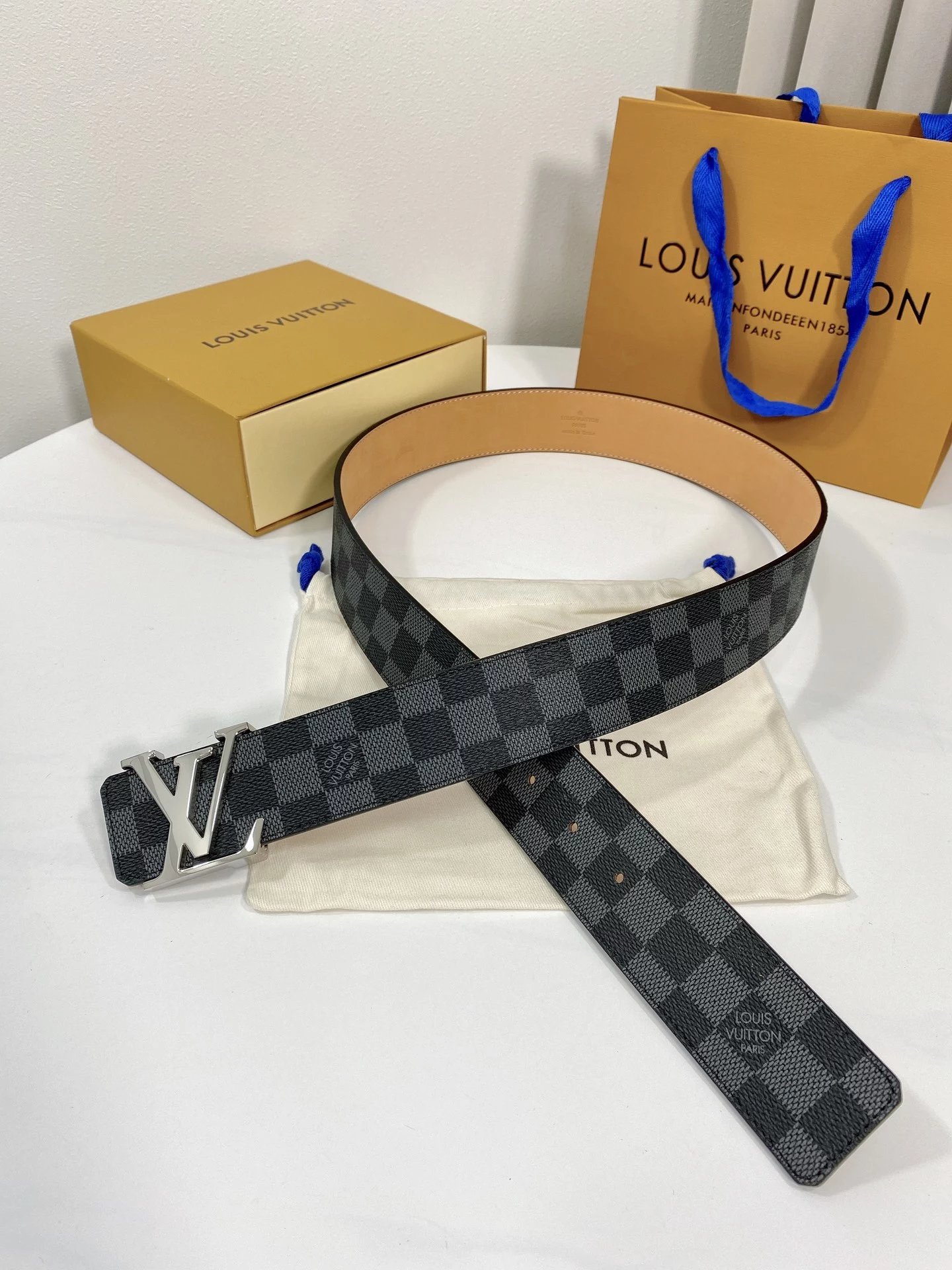 Louis Vuitton LV Initiales Belt Monogram Canvas Brown Leather Belt - 13