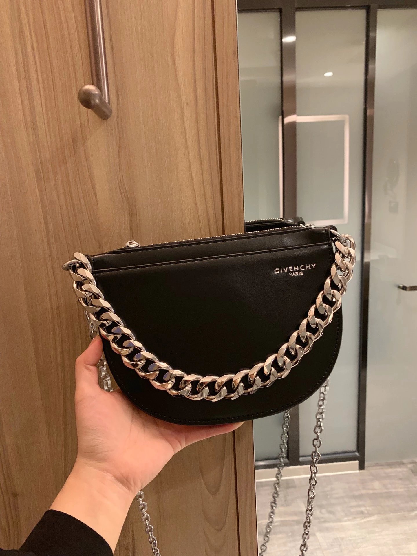 Givenchy Mini Chain Saddle Bag White Crossbody Bags - 14