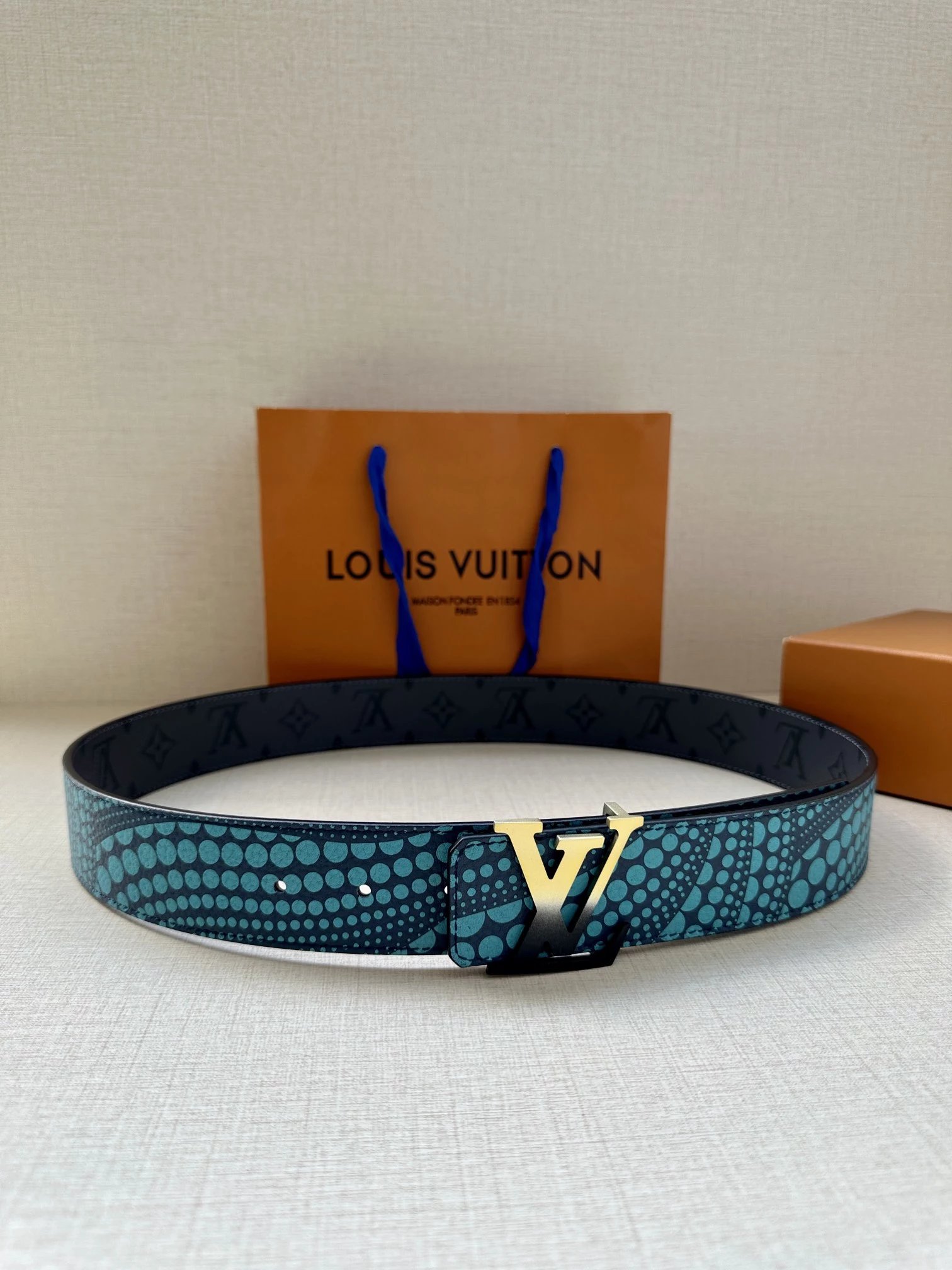 Louis Vuitton LV Initiales Belt Brown Monogram Leather Belt - 2