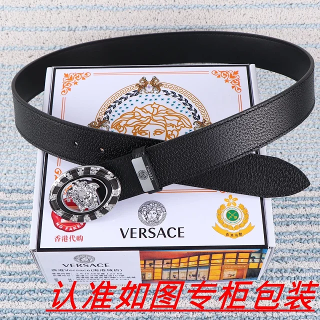 Versace Belts Medusa buckle leather belt product detail image 5