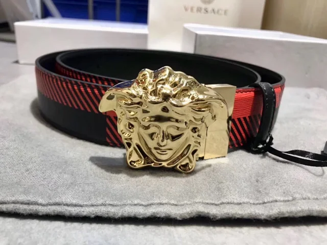 Versace Belts Medusa buckle belt with Greek Key detail product detail image 4