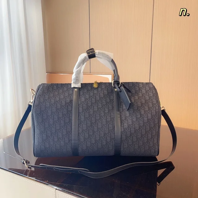 Dior Travel Bags Oblique canvas duffel bag with shoulder strap product detail image 6
