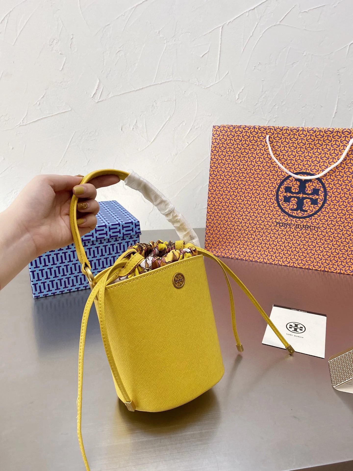 Tory Burch Mini Miller Croc-Embossed Green Bucket Bag Handbags - 15