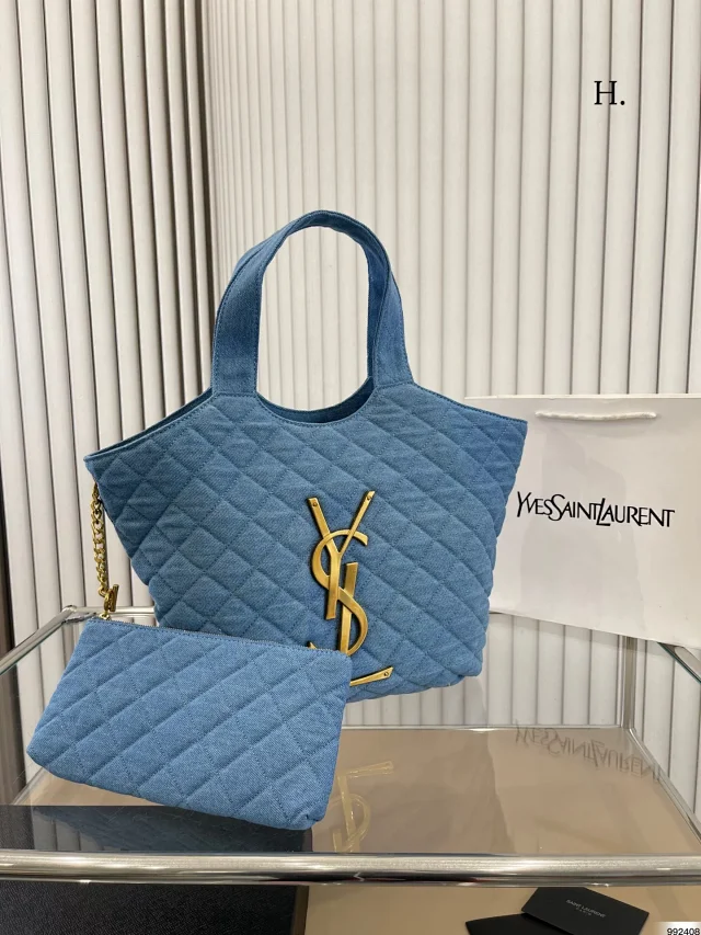 Saint Laurent Handbags Quilted top-handle handbag with chain strap product detail image 2