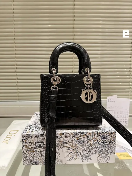 Dior Lady Dior Mini Pink Quilted Leather Handbag - 7