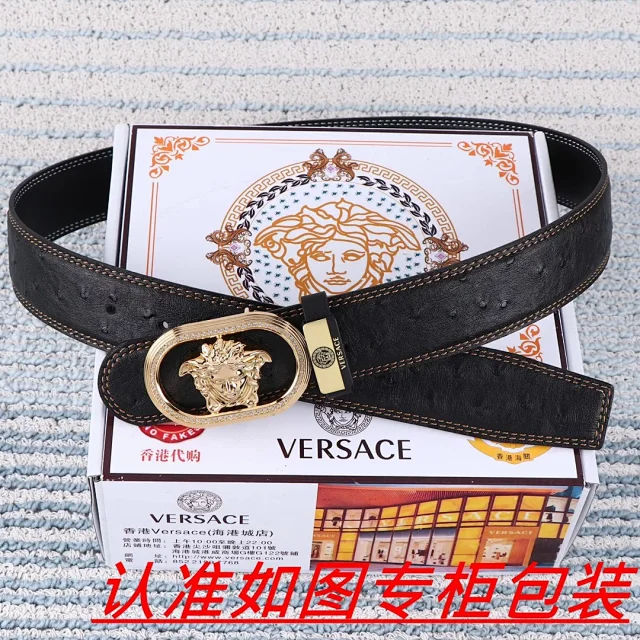 Versace Belts Medusa buckle leather belt product detail image 7