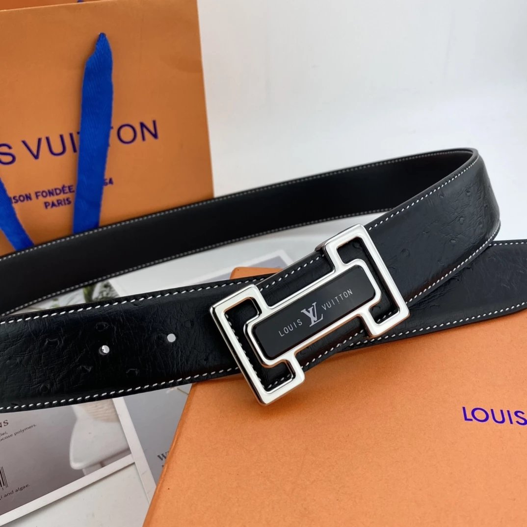 Louis Vuitton LV Initiales Belt Brown Monogram Leather Belt - 12