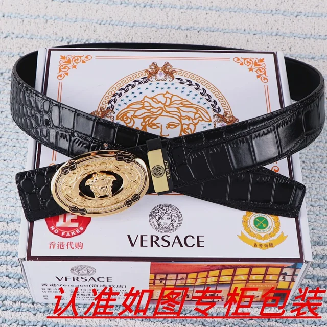 Versace Belts Medusa buckle leather belt product detail image 13