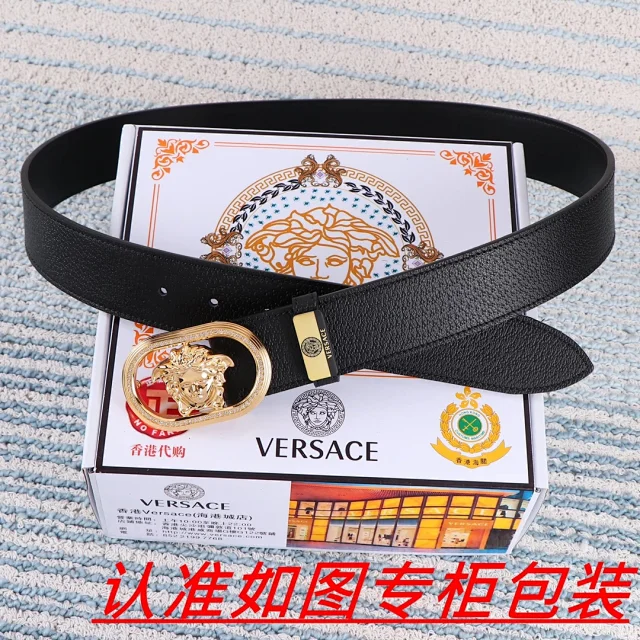 Versace Belts Medusa buckle leather belt product detail image 9