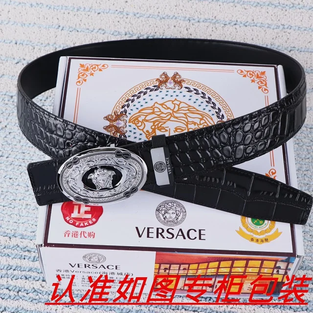 Versace Belts Medusa buckle leather belt product detail image 12