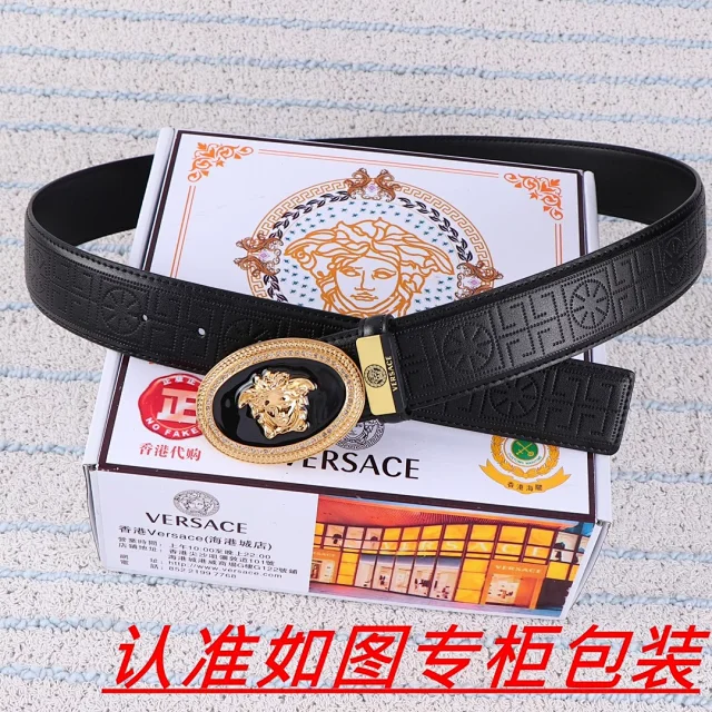 Versace Belts Medusa buckle leather belt product detail image 11