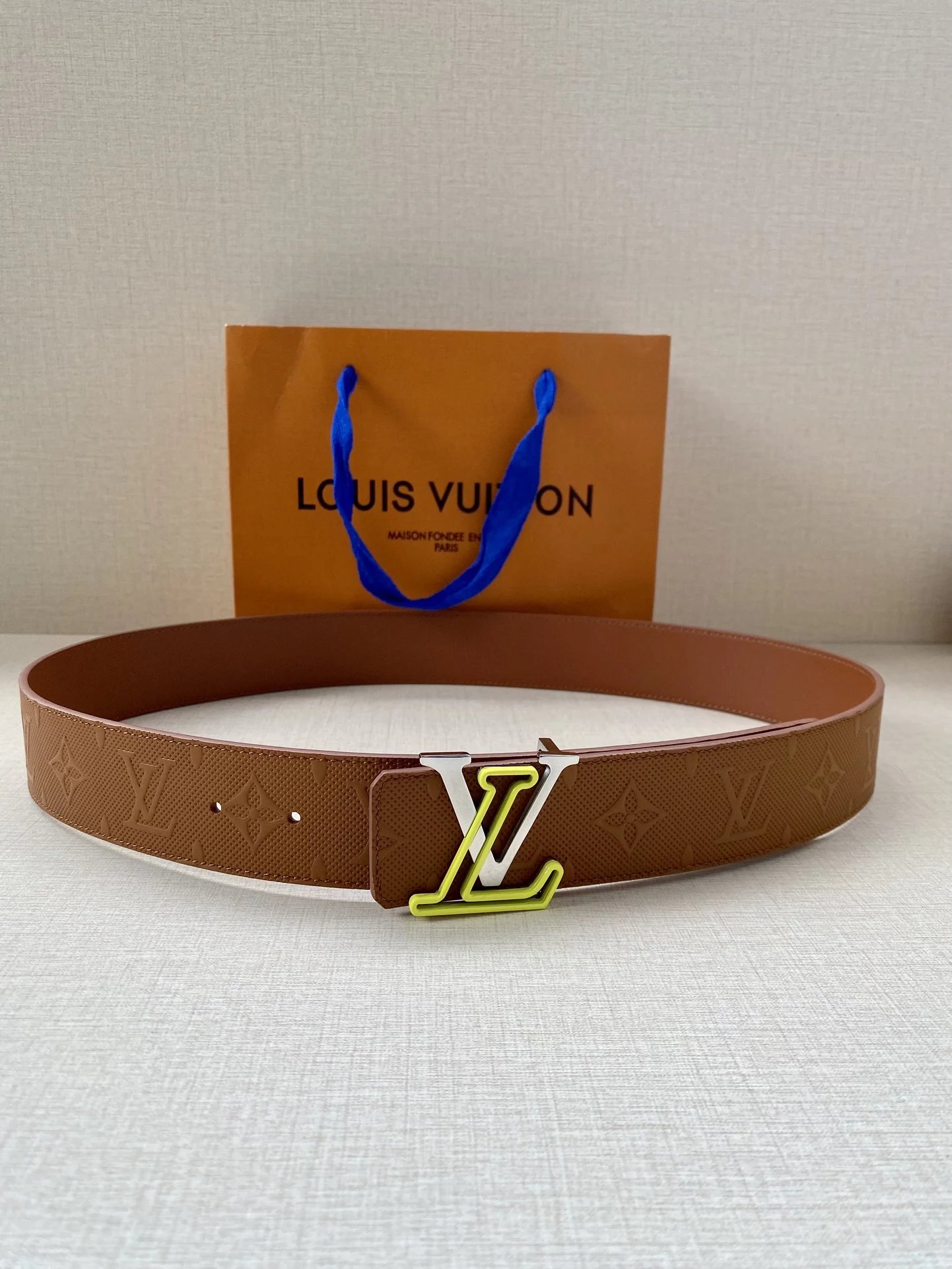 Louis Vuitton LV Initiales Belt Brown Monogram Leather Belt - 14