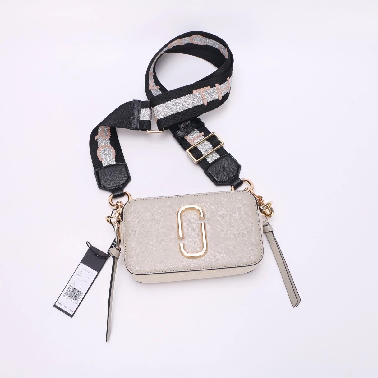 Design Marc Jacobs Snapshot Small Camera Bag Ivory with Geometric Strap Crossbody Bag Crossbody Bags - 13