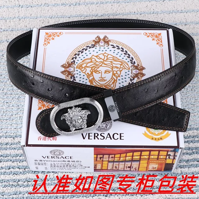 Versace Belts Medusa buckle leather belt product detail image 6