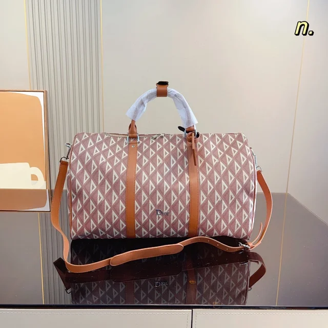 Dior Travel Bags Oblique canvas duffel bag with shoulder strap product detail image 5
