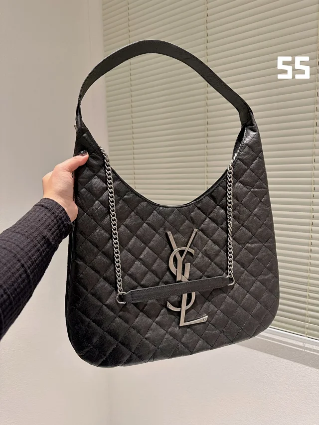 Saint Laurent Handbags Quilted top-handle handbag with chain strap product detail image 13