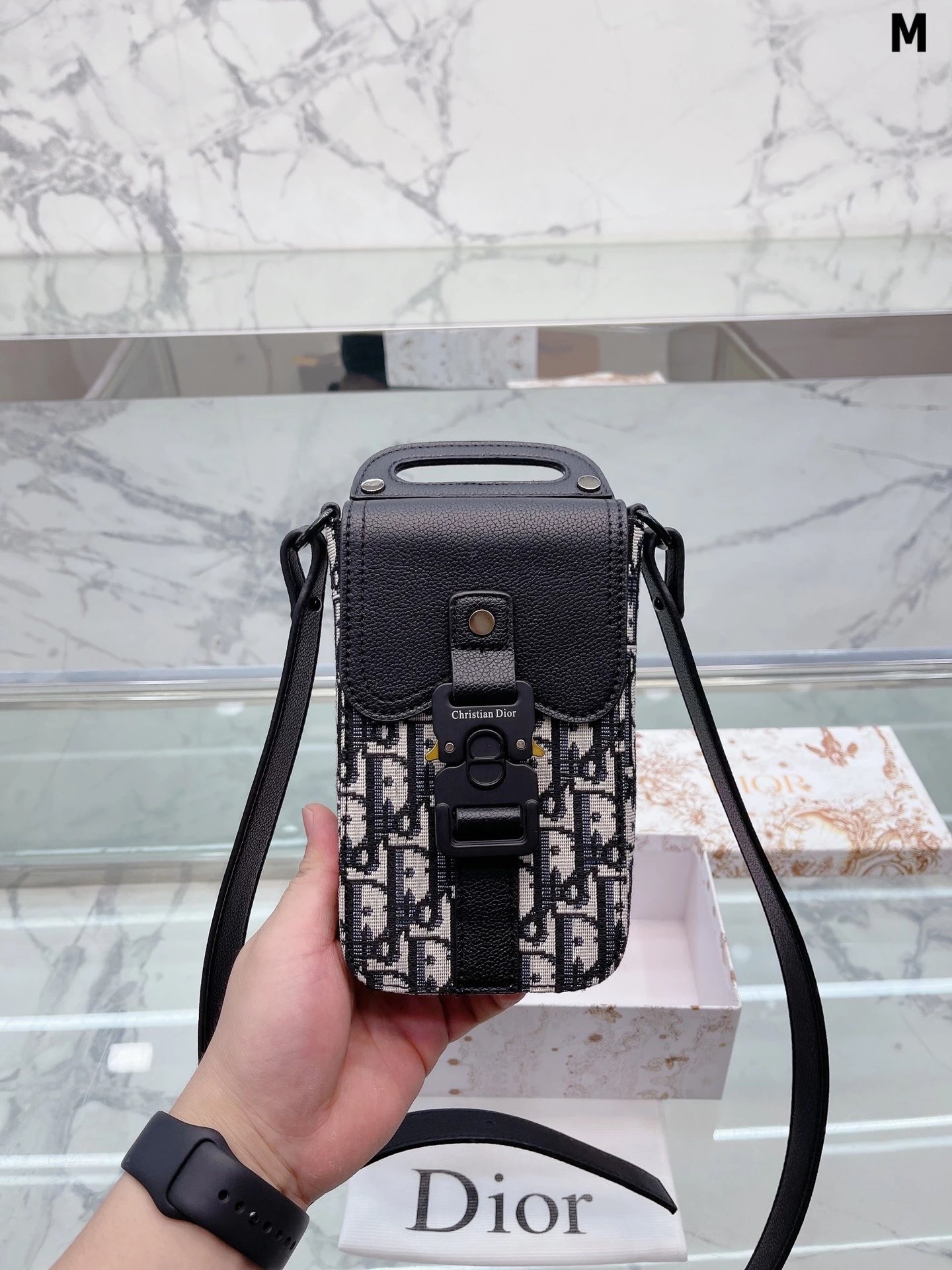 Dior Saddle Bag Multicolor Floral Print Crossbody Bag - 4