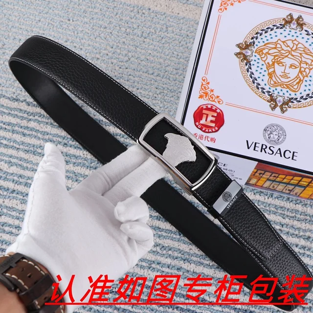 Versace Belts Medusa buckle leather belt product detail image 2