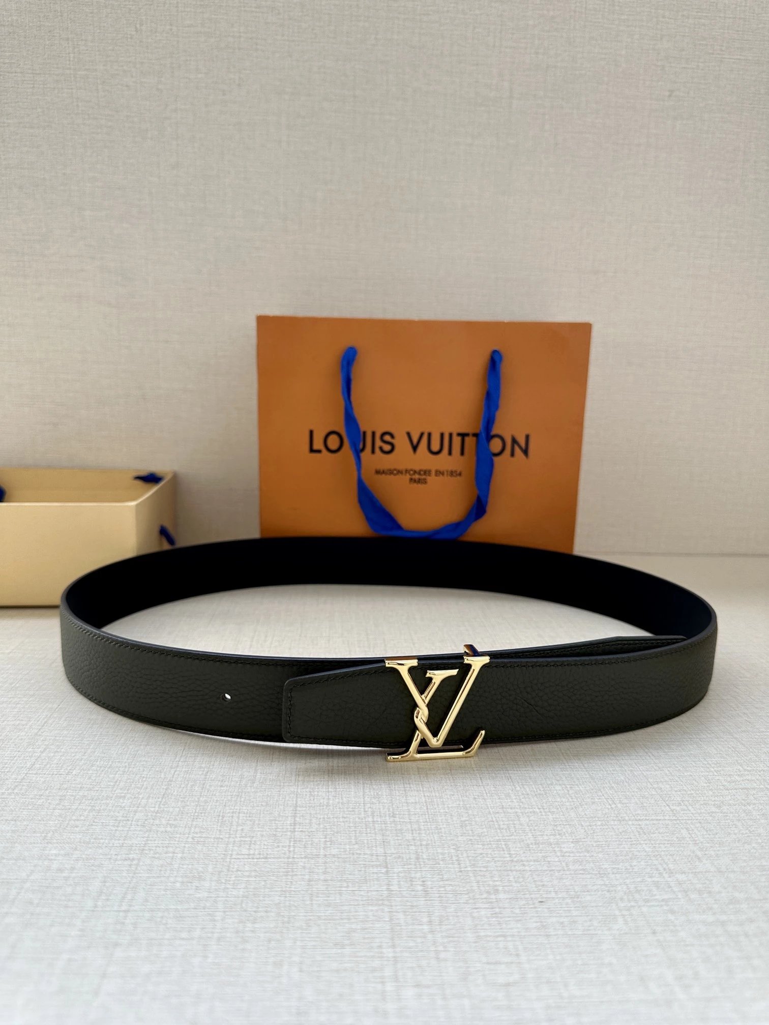 Louis Vuitton LV Initiales Belt Monogram Canvas Brown Leather Belt - 4