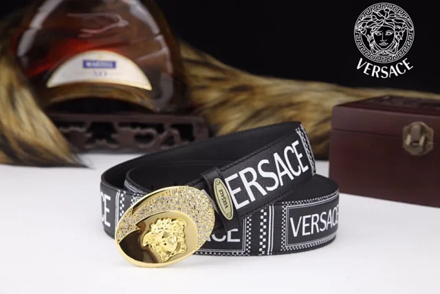 Versace Belts Medusa buckle leather belt product detail image 14