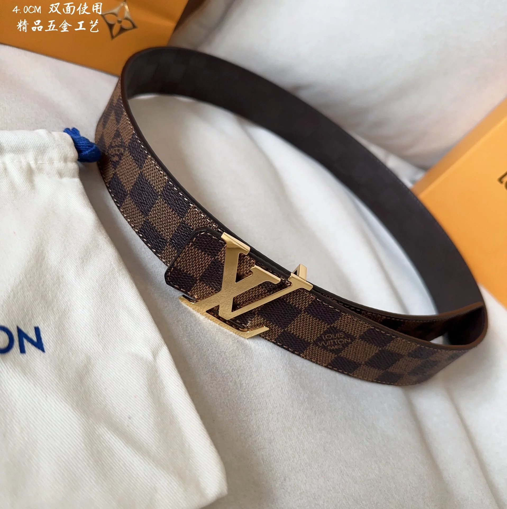Louis Vuitton Reversible Monogram Canvas Belt with LV Twist Buckle Black / Beige Leather Belt - 10
