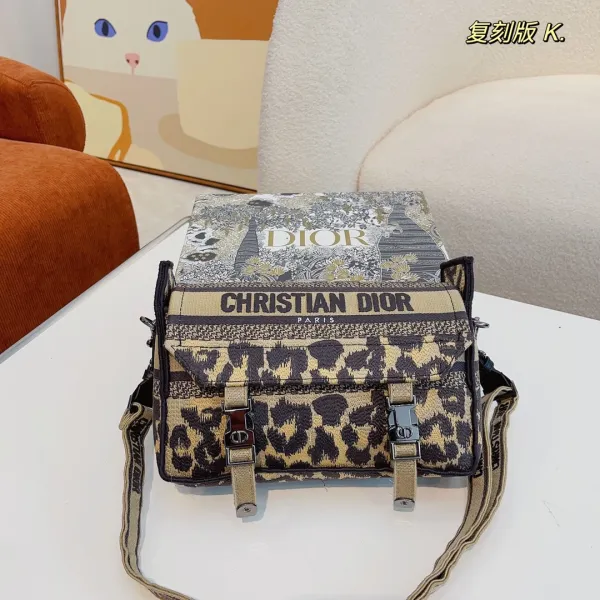 Dior Saddle Bag Light Gray Leather Crossbody Bag - 13