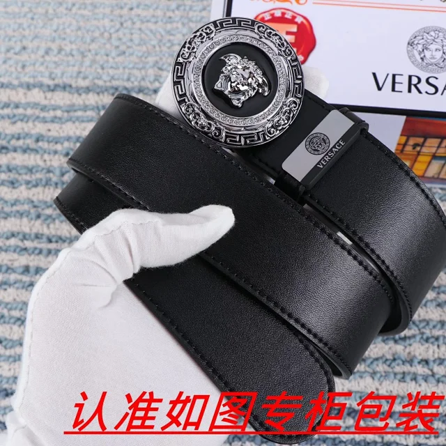 Versace Belts Medusa buckle leather belt product detail image 15
