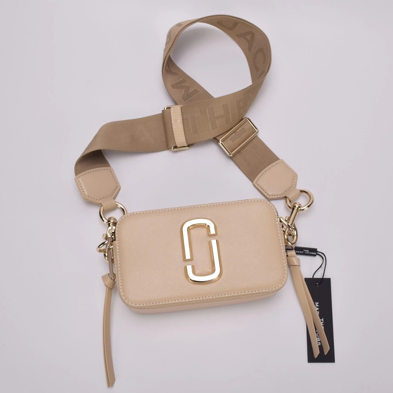 Design Marc Jacobs Snapshot Small Camera Bag Ivory with Geometric Strap Crossbody Bag Crossbody Bags - 5
