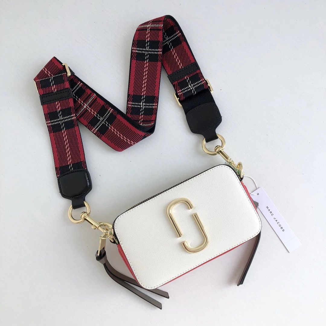 Design Marc Jacobs Snapshot Small Camera Bag Ivory with Geometric Strap Crossbody Bag Crossbody Bags - 9