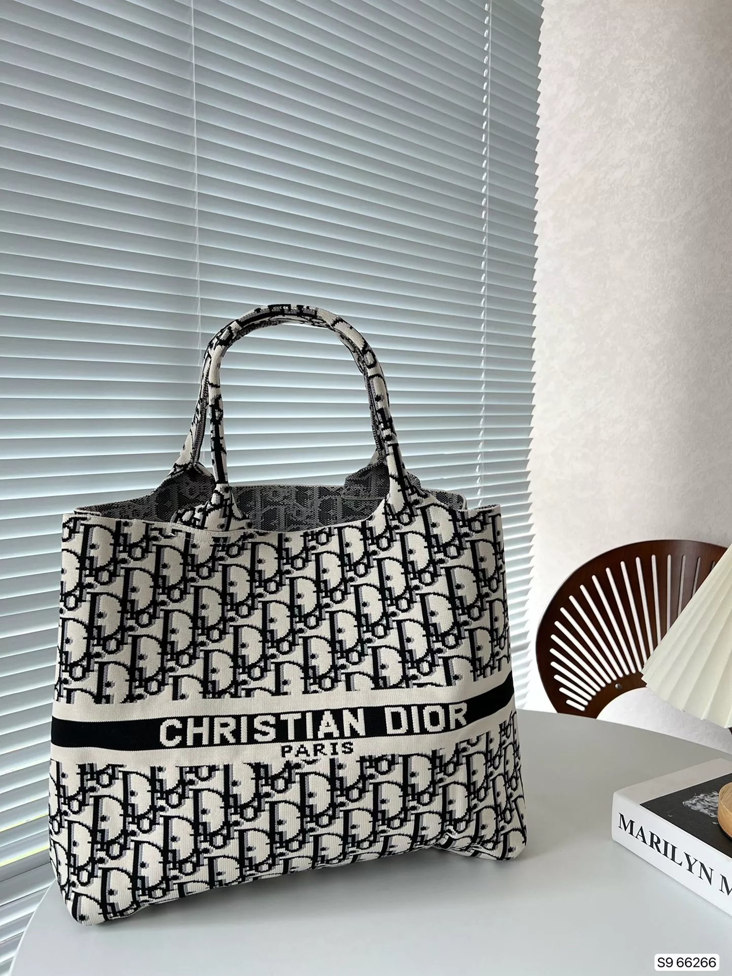 Dior Book Tote Navy Oblique Print Tote Bag with Charm - 2