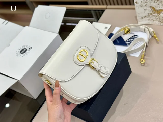 Dior Crossbody Bags Flap bag with gold-tone circular buckle product detail image 8