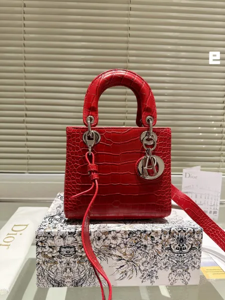Dior Lady Dior Mini Pink Quilted Leather Handbag - 10