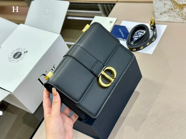 Dior Crossbody Bags Flap bag with gold-tone circular buckle product detail image 5